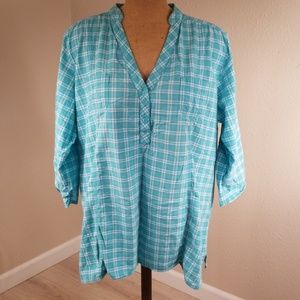 Columbia 2X pullover cotton henley